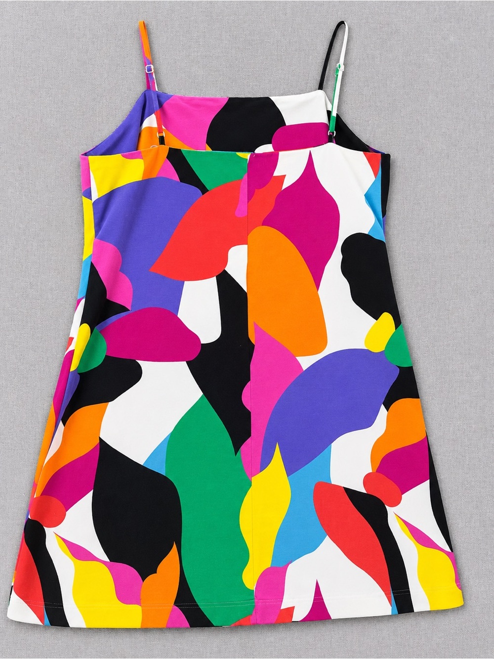 a new day Bright Multicolor Abstract Slip Tank with Adjustable Straps